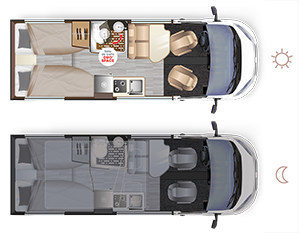 Bobiler Dreamer D68 UP SELECT - Innredning