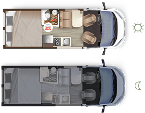 Bobiler LIFT VAN UP SELECT - Innredning